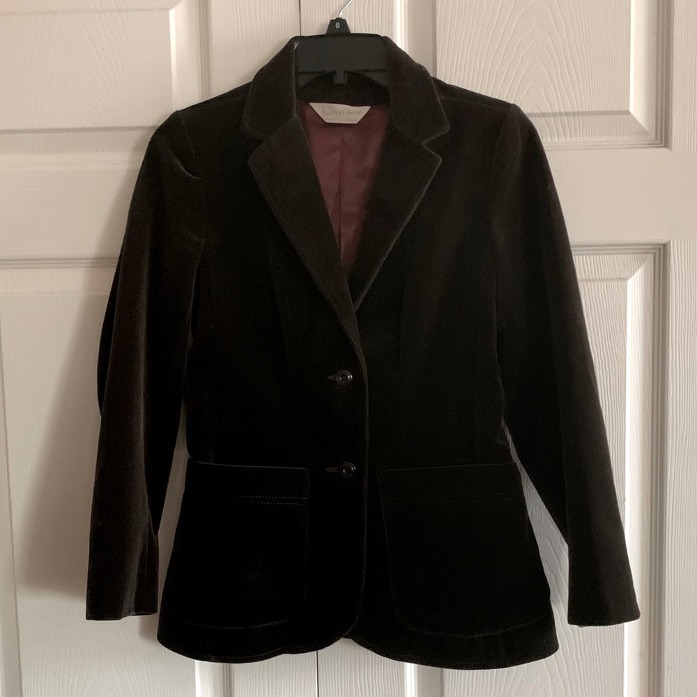 Vintage Brown Cotton Velvet Blazer